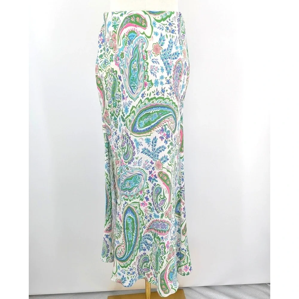 Easel Pastel Paisley Maxi Skirt M Boho‎ Spring Lightweight Casual Weekend